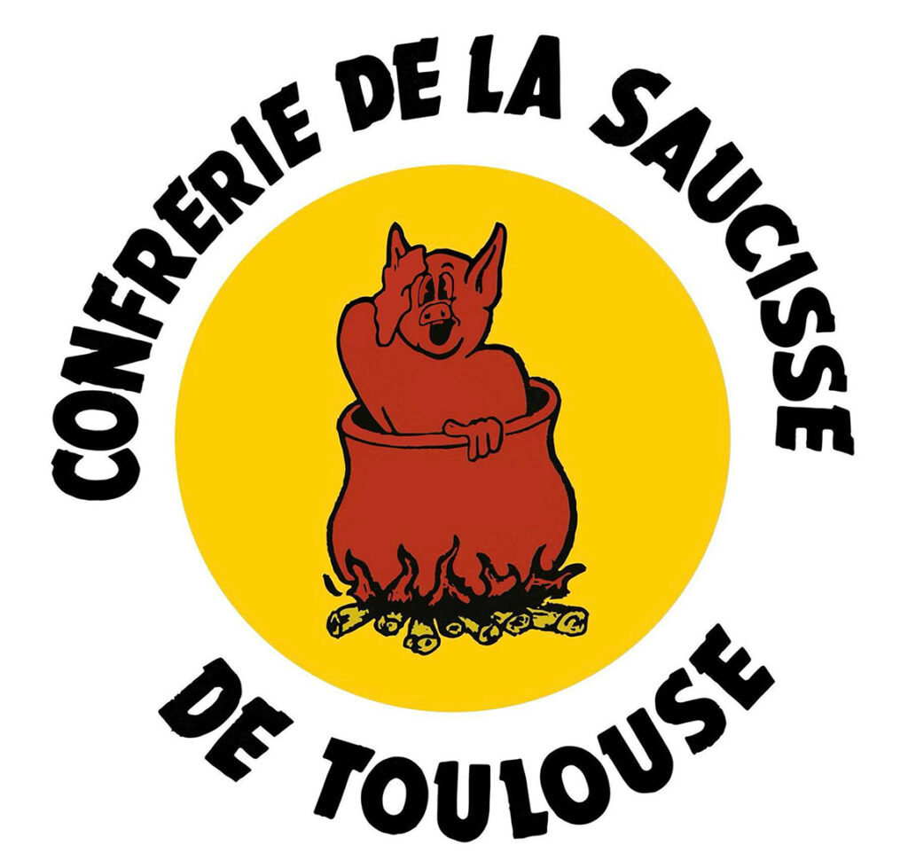 Le logo de la Confrérie de la saucisse de Toulouse