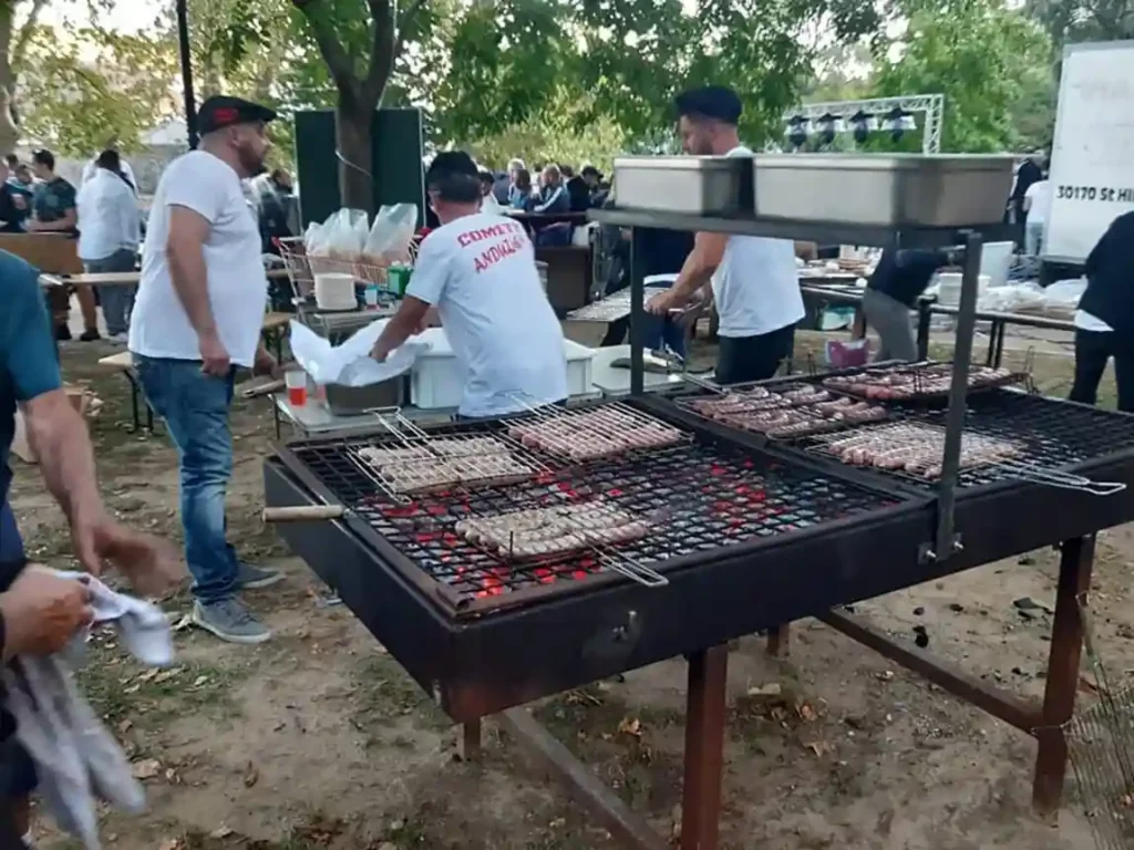 la saucisse d'Anduze est également proposée grillée