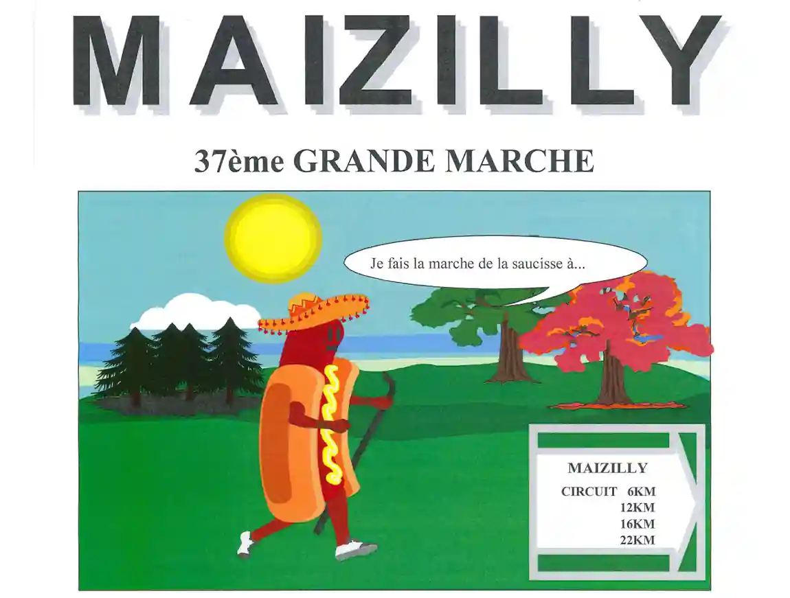 37ème marche de Maizilly, quand les ravitaillements aux hot dogs font recette