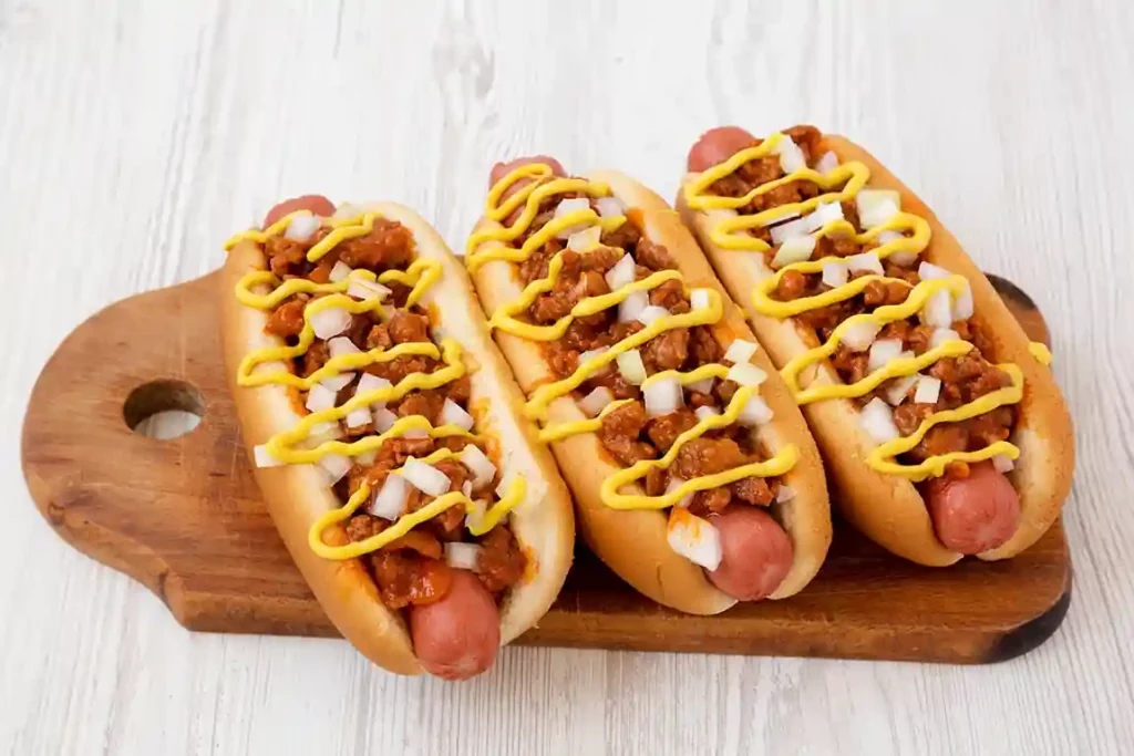 3 hot dogs prêt à être dégustés !